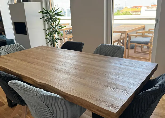 Modernes 111qm Penthouse Zentrumsnah Mit 70qm Xxl-dachterrasse & Gasgrill * ライプツィヒ