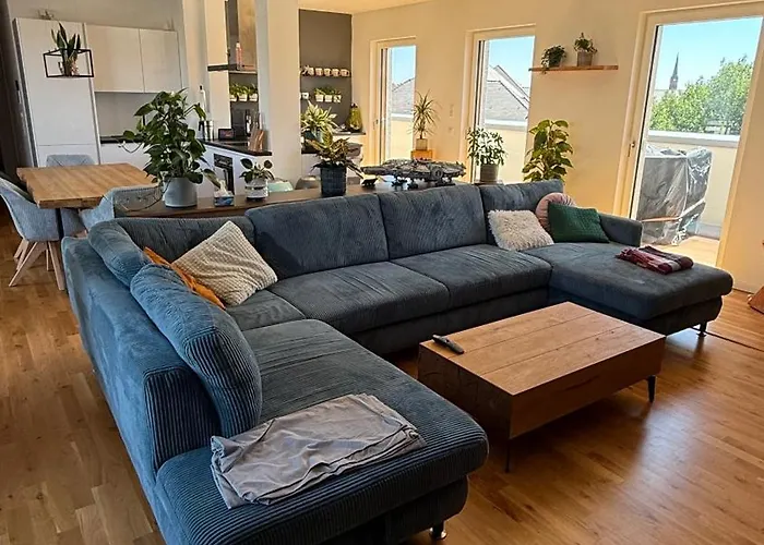 Modernes 111qm Penthouse Zentrumsnah Mit 70qm Xxl-dachterrasse & Gasgrill * ライプツィヒ